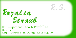 rozalia straub business card